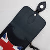 Handmade Leather Navy Union Jack Mobile Phone Pouch