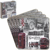 London Vintage Coaster set of 4