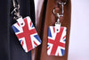 Union Jack Rectangular Leather Bag Charm