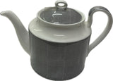 Stechcol Gracie Bone China Grey Plaid Teapot