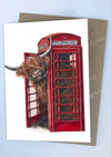 Art by Lana - Got 10p?Highland Cow Card