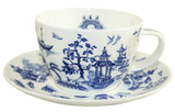 Dunoon Oriental Blue Large Breakfast Cup & Saucer