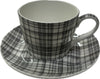 Stechcol Gracie Bone China Glen Grey Cup & Saucer Set