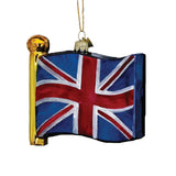 Glass Union Jack Christmas Ornament