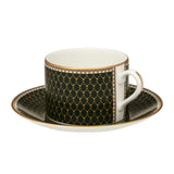 Halcyon Days Antler Trellis Dark Green Teacup and Saucer