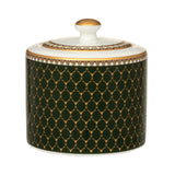 Halcyon Days Dark Green Gold Sugar Bowl