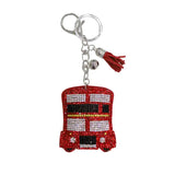 London Double Decker Sparkle Bus Keyring