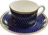 Halcyon Days Antler Trellis Midnight Teacup & Saucer