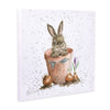 Wrendale The Flower Pot Rabbit Canvas