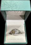 Solvar Sterling Silver cz Trint Knot Ring Size 6