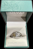 Solvar Sterling Silver cz Trint Knot Ring Size 6