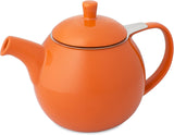 For Life Curve Teapot with Infuser Carrot Orange 24oz