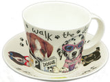 Roy Kirkham Lucy Animal Fahsion Dog Large Cup & Saucer 450ml