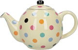 London Pottery 6 cup Multicolored Polka Dot Teapot