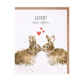 Wrendale '''Hoppily Ever After' Rabbit Card