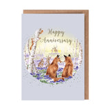 Wrendale Bluebell Woods Anniversary Card.