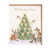 'Oh Christmas Tree' woodland animal card