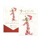 'Merry Little Christmas' giraffe Card Pack OF 8