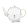 Bredemeijer Cosy white and ChromeTeapot 1.3L