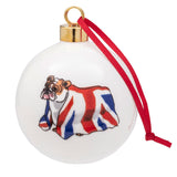 Alison Gardiner Union Jack English Bulldog Bauble