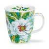 Dunoon Nevis White Anemone Purple Heart Mug