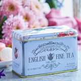 New English Teas Vintage Pale Blue Tin of Earl Grey 40 teabags