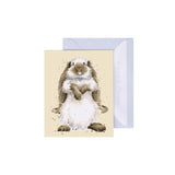 'Earisistible' rabbit minI Gift enclosure Card