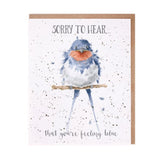 Wrendale 'Feeling Blue' Swallow Get Well Card