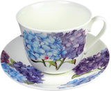 Roy Kirkham Chatsworth Hydrangea Breakfast Teacup & Saucer 450ml