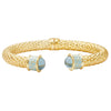 Halcyon Days Minoan Torque Aquamarine & Gold Bangle