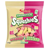 Swizzels Drumstick Squashies Rhubarb & Custard Flavor 120g