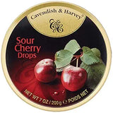 Cavendish & Harvey Sour Cherry Drops Tin 5.3oz