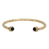 Halcyon Days Hammered Black gold Torque Bangle