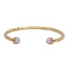 Halcyon Days Hammered Torque Amethyst & Gold Bangle